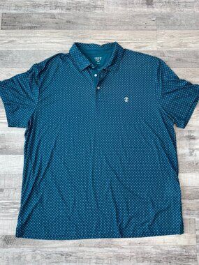 Izod Golf mens polo short sleeve teal pattern size XXL R9